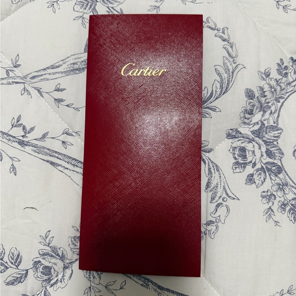 Cartier Burgundy check envelope